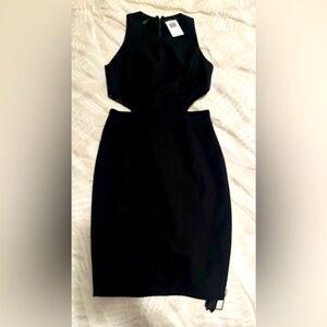 NEW with tags - French Connection - black cutout sheath bodycon dress - size 4